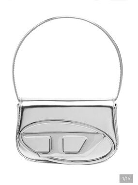 Diesel Iconic Shoulder Bag In Mirrored patent Leather